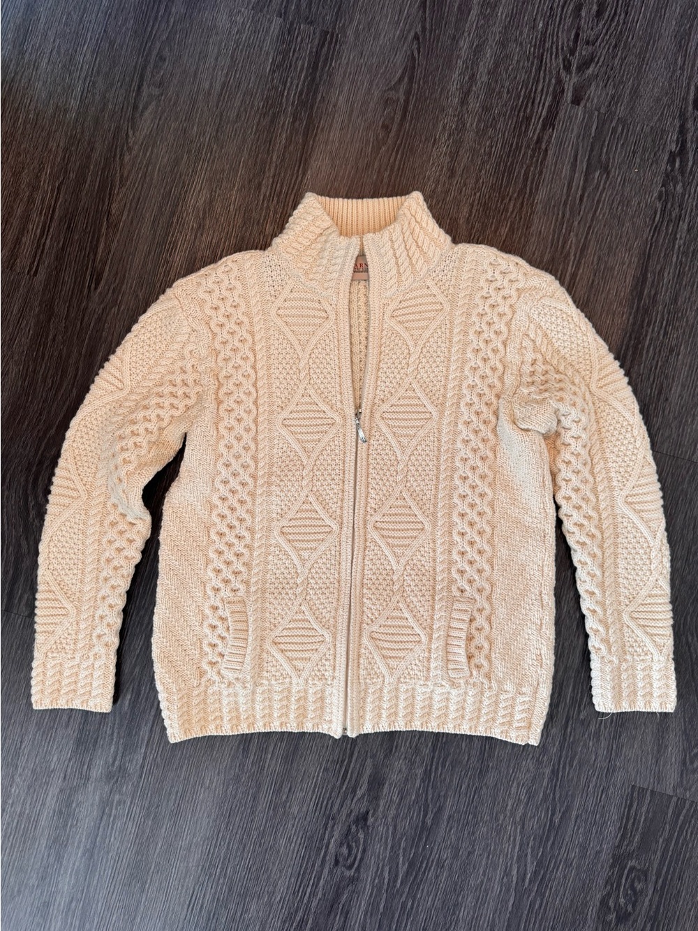 Blarney Country Heritage 100% Irish Wool Cable-knit sweater Irish Aran Fisherman